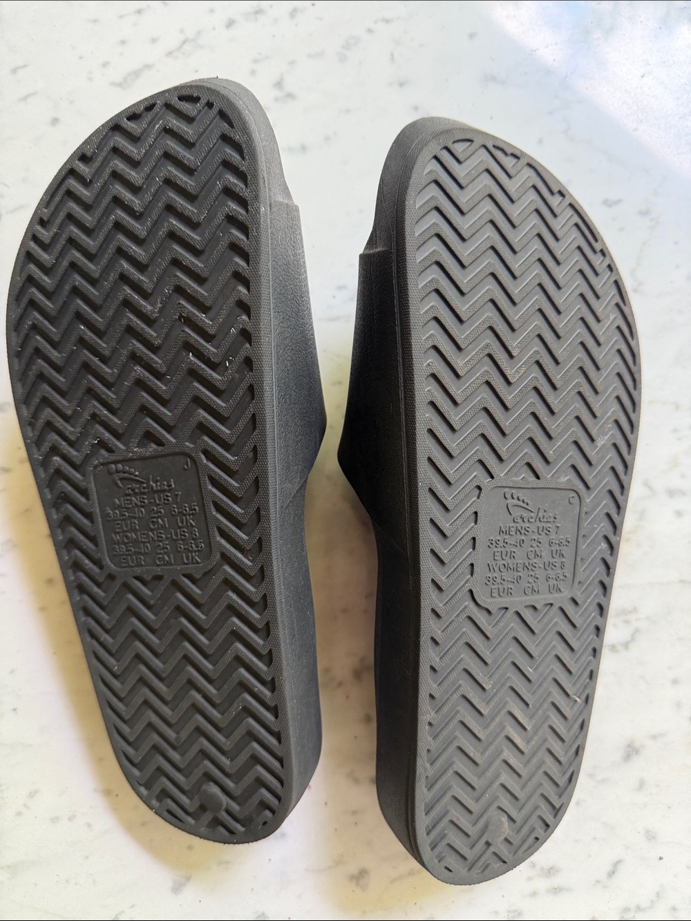 Archies Black Slide Sandals Women’s 8/ Men’s 7 - Picture 2 of 5